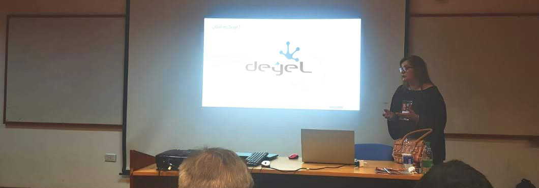 Andrea Brunetti, gerente de desarrollo de Soluciones de Optaris, presentó Deyel en las 48 Jornadas Argentinas de Informática (JAIIO).